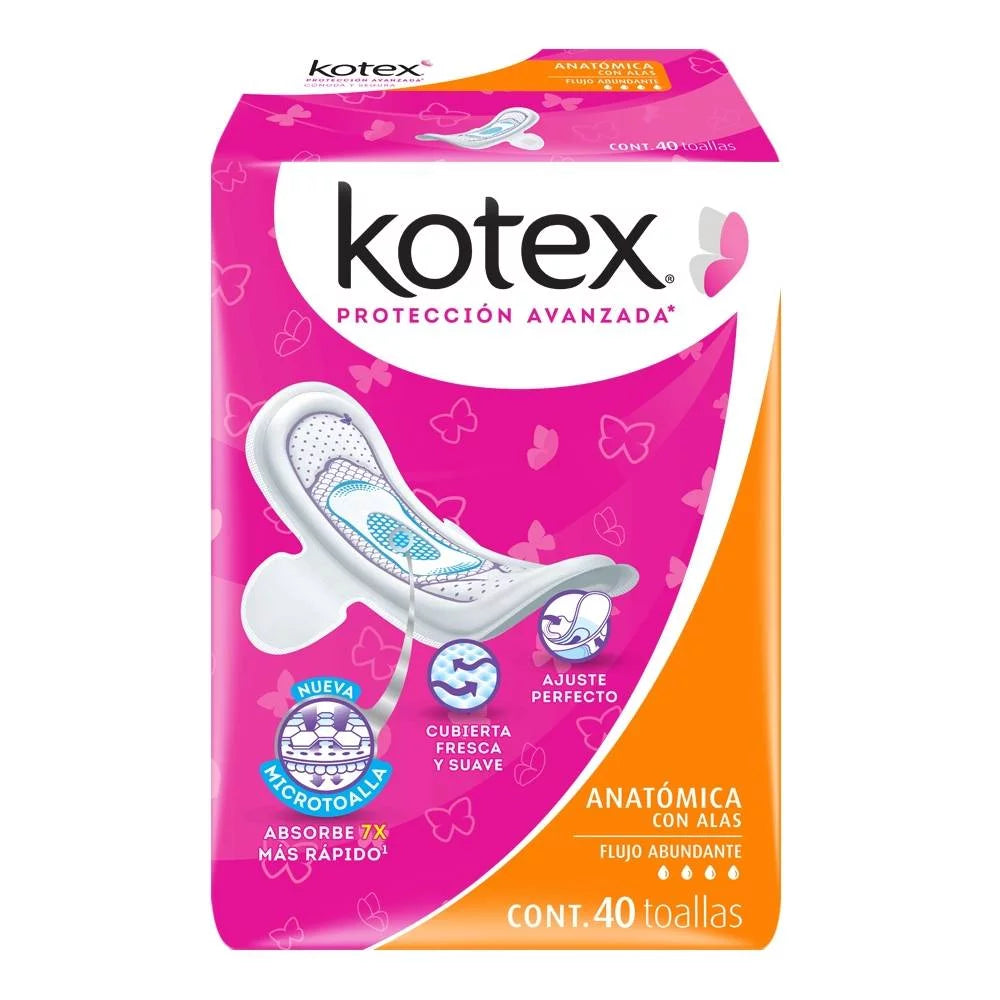 Kotex anatómica con alas