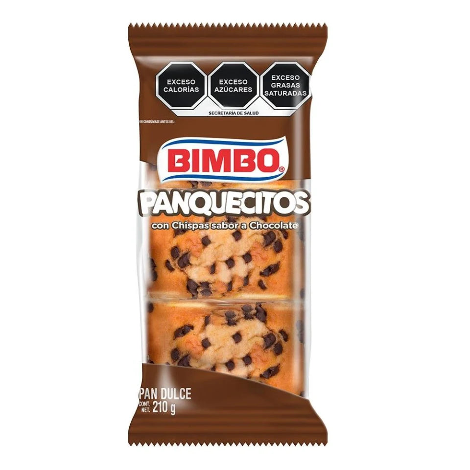 Panquecitos gotas de chocolate Bimbo 3 pz 210 gr